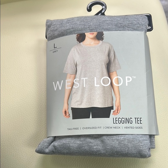 West Loop Heather Gray Legging Tee - Picture 1 of 2